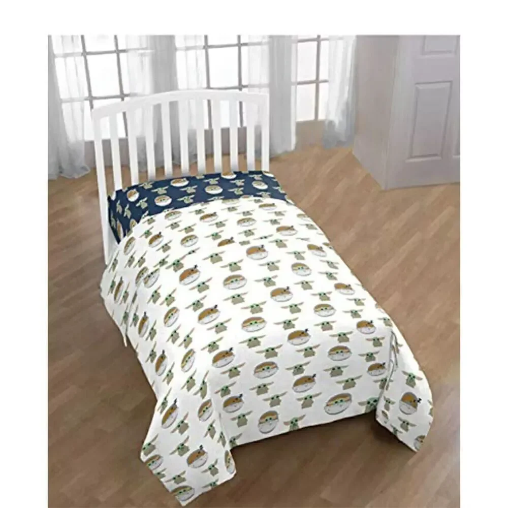 Star Wars The Mandalorian Soft Polyester 3 Piece Twin Bedding Sheet Set for Kids